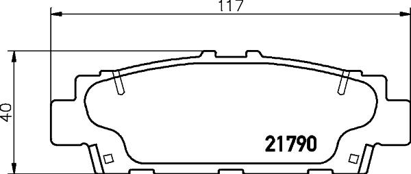 HELLA 8DB 355 029-391 - Əyləc altlığı dəsti, əyləc diski furqanavto.az