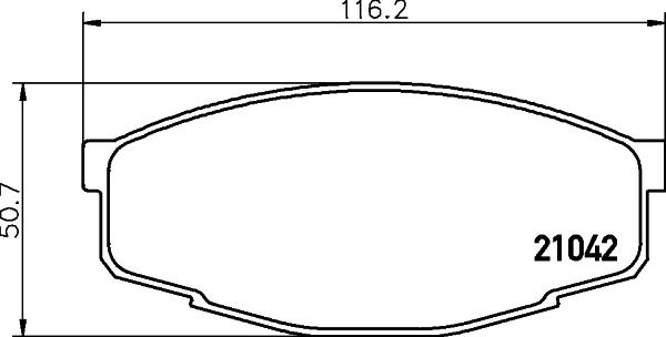 HELLA 8DB 355 029-241 - Əyləc altlığı dəsti, əyləc diski furqanavto.az