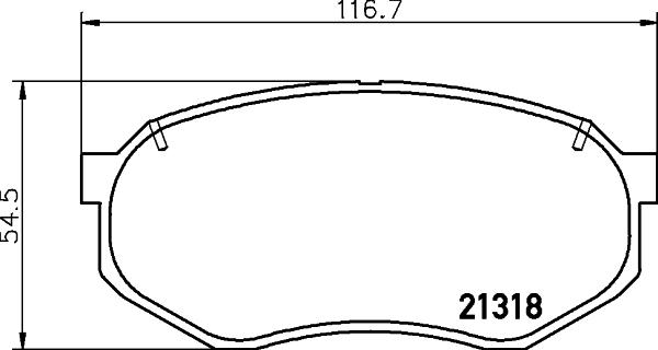 HELLA 8DB 355 029-251 - Əyləc altlığı dəsti, əyləc diski furqanavto.az