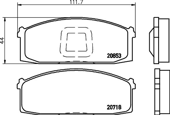 HELLA 8DB 355 029-271 - Əyləc altlığı dəsti, əyləc diski furqanavto.az