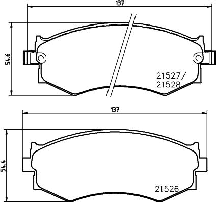 HELLA 8DB 355 024-071 - Əyləc altlığı dəsti, əyləc diski furqanavto.az