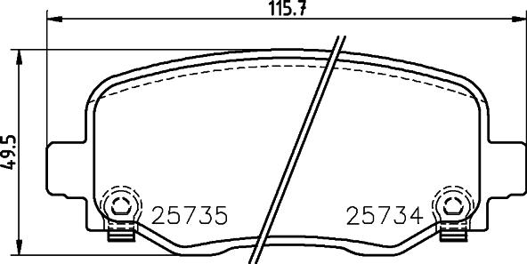 HELLA 8DB 355 024-701 - Əyləc altlığı dəsti, əyləc diski furqanavto.az