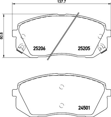 HELLA 8DB 355 025-981 - Əyləc altlığı dəsti, əyləc diski furqanavto.az