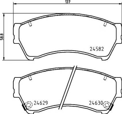 HELLA 8DB 355 025-441 - Əyləc altlığı dəsti, əyləc diski furqanavto.az