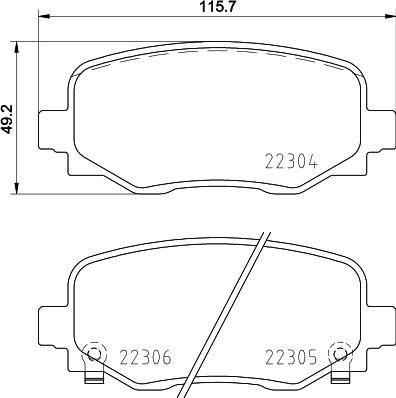 HELLA 8DB 355 025-481 - Əyləc altlığı dəsti, əyləc diski furqanavto.az