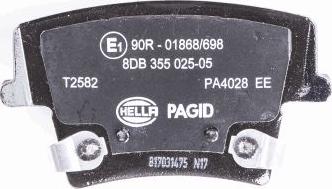 HELLA 8DB 355 025-051 - Əyləc altlığı dəsti, əyləc diski furqanavto.az