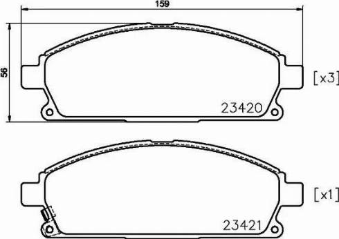 HELLA 8DB 355 025-141 - Əyləc altlığı dəsti, əyləc diski furqanavto.az