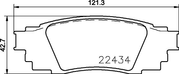 HELLA 8DB 355 025-121 - Əyləc altlığı dəsti, əyləc diski furqanavto.az