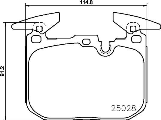 HELLA 8DB 355 025-771 - Əyləc altlığı dəsti, əyləc diski furqanavto.az