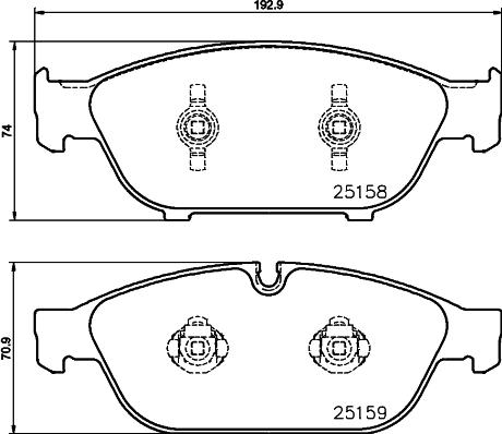 HELLA 8DB 355 026-401 - Əyləc altlığı dəsti, əyləc diski furqanavto.az