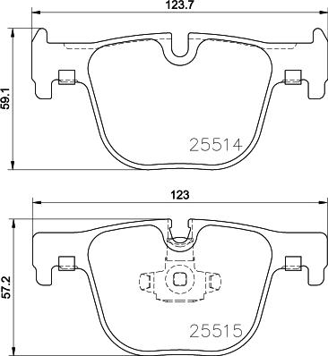 HELLA 8DB 355 026-501 - Əyləc altlığı dəsti, əyləc diski furqanavto.az