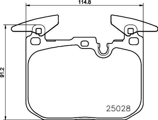 HELLA 8DB 355 026-651 - Əyləc altlığı dəsti, əyləc diski furqanavto.az