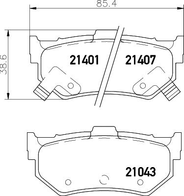 HELLA 8DB 355 026-861 - Əyləc altlığı dəsti, əyləc diski furqanavto.az