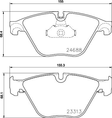 HELLA 8DB 355 026-351 - Əyləc altlığı dəsti, əyləc diski furqanavto.az