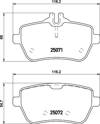 HELLA 8DB 355 020-471 - Əyləc altlığı dəsti, əyləc diski furqanavto.az