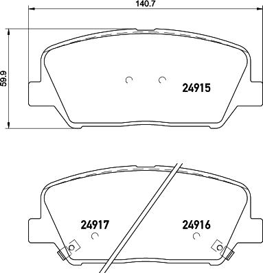 HELLA 8DB 355 020-591 - Əyləc altlığı dəsti, əyləc diski furqanavto.az