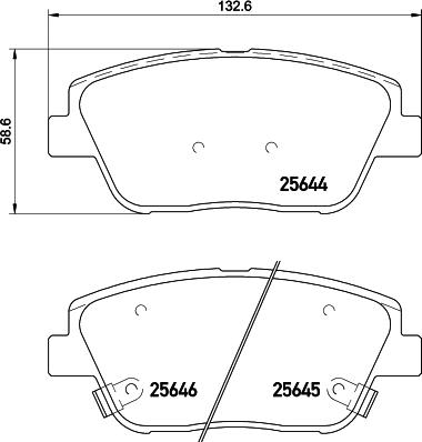 HELLA 8DB 355 020-551 - Əyləc altlığı dəsti, əyləc diski furqanavto.az