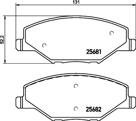 HELLA 8DB 355 020-521 - Əyləc altlığı dəsti, əyləc diski furqanavto.az