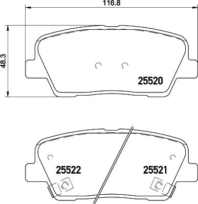 HELLA 8DB 355 020-101 - Əyləc altlığı dəsti, əyləc diski furqanavto.az