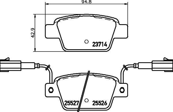 HELLA 8DB 355 020-181 - Əyləc altlığı dəsti, əyləc diski furqanavto.az