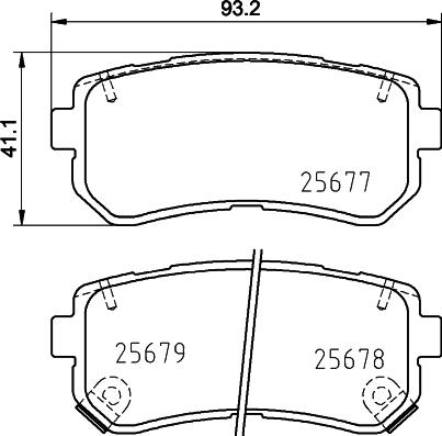 HELLA 8DB 355 020-851 - Əyləc altlığı dəsti, əyləc diski furqanavto.az