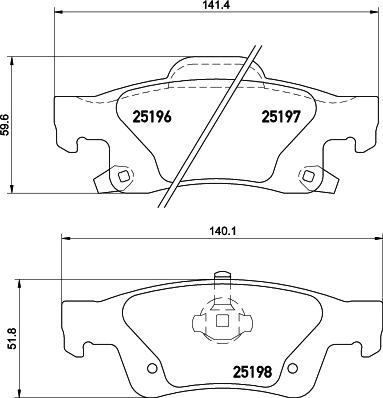 HELLA 8DB 355 020-351 - Əyləc altlığı dəsti, əyləc diski furqanavto.az