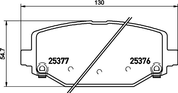 HELLA 8DB 355 020-311 - Əyləc altlığı dəsti, əyləc diski furqanavto.az