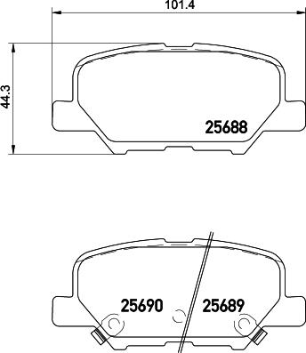 HELLA 8DB 355 029-331 - Əyləc altlığı dəsti, əyləc diski furqanavto.az