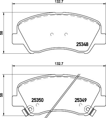 HELLA 8DB 355 020-231 - Əyləc altlığı dəsti, əyləc diski www.furqanavto.az