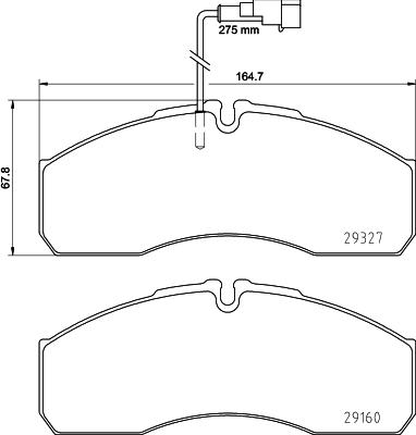 HELLA 8DB 355 020-711 - Əyləc altlığı dəsti, əyləc diski furqanavto.az