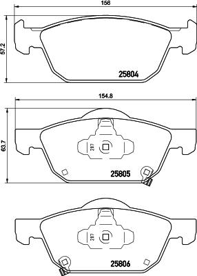 HELLA 8DB 355 021-431 - Əyləc altlığı dəsti, əyləc diski furqanavto.az