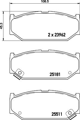 HELLA 8DB 355 021-121 - Əyləc altlığı dəsti, əyləc diski www.furqanavto.az