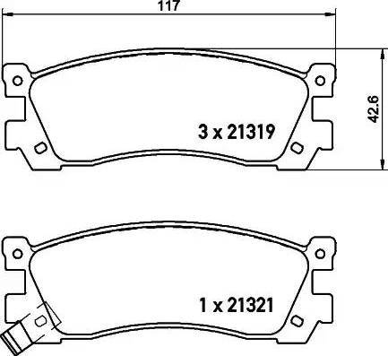 HELLA 8DB 355 021-171 - Əyləc altlığı dəsti, əyləc diski furqanavto.az