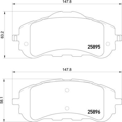 HELLA 8DB 355 021-321 - Əyləc altlığı dəsti, əyləc diski furqanavto.az