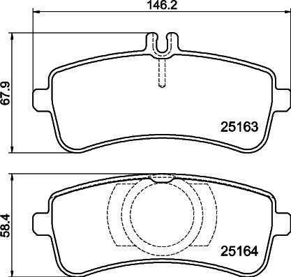 HELLA 8DB 355 021-371 - Əyləc altlığı dəsti, əyləc diski furqanavto.az