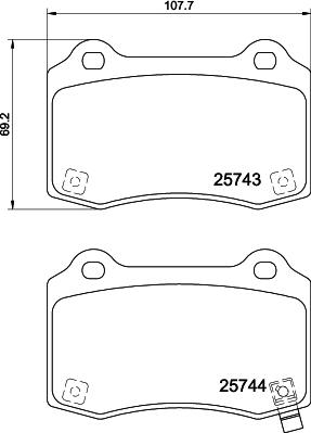 HELLA 8DB 355 021-251 - Əyləc altlığı dəsti, əyləc diski furqanavto.az