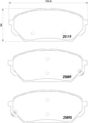 HELLA 8DB 355 021-231 - Əyləc altlığı dəsti, əyləc diski furqanavto.az