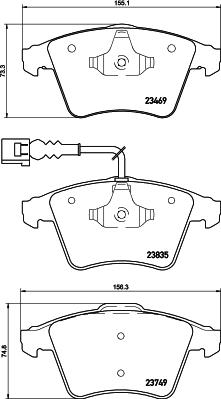 HELLA 8DB 355 021-221 - Əyləc altlığı dəsti, əyləc diski furqanavto.az