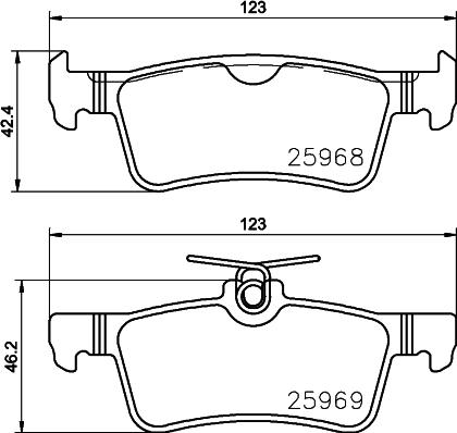 HELLA 8DB 355 021-701 - Əyləc altlığı dəsti, əyləc diski furqanavto.az