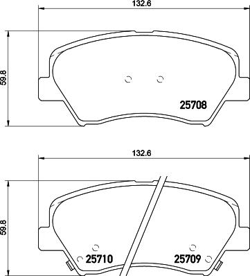 HELLA 8DB 355 028-911 - Əyləc altlığı dəsti, əyləc diski www.furqanavto.az