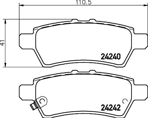 HELLA 8DB 355 028-331 - Əyləc altlığı dəsti, əyləc diski furqanavto.az