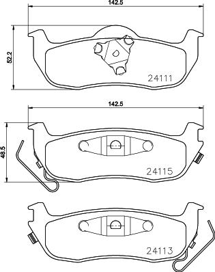 HELLA 8DB 355 028-271 - Əyləc altlığı dəsti, əyləc diski furqanavto.az