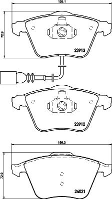 HELLA 8DB 355 023-671 - Əyləc altlığı dəsti, əyləc diski furqanavto.az