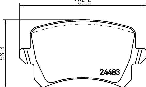 HELLA 8DB 355 023-761 - Əyləc altlığı dəsti, əyləc diski furqanavto.az