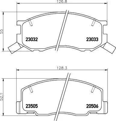 HELLA 8DB 355 009-481 - Əyləc altlığı dəsti, əyləc diski furqanavto.az