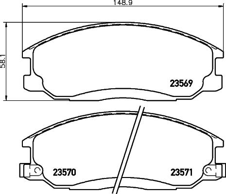 HELLA 8DB 355 027-691 - Əyləc altlığı dəsti, əyləc diski furqanavto.az