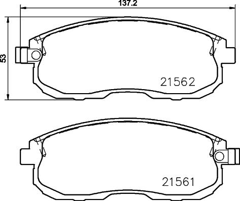 HELLA 8DB 355 027-071 - Əyləc altlığı dəsti, əyləc diski furqanavto.az