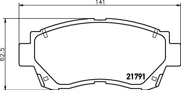 HELLA 8DB 355 027-311 - Əyləc altlığı dəsti, əyləc diski furqanavto.az