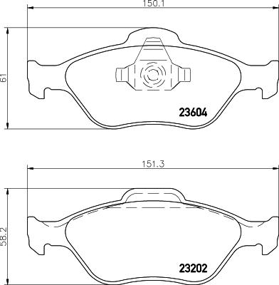 HELLA 8DB 355 027-761 - Əyləc altlığı dəsti, əyləc diski furqanavto.az