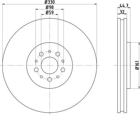 HELLA 8DD 355 109-381 - Əyləc Diski furqanavto.az